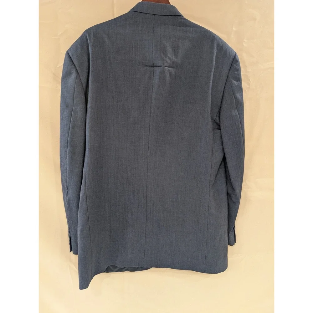 Hart Schaffner Marx Parisian‎ Men's Blue Worsted Wool Two Piece Suit 51L - Picture 7 of 8
